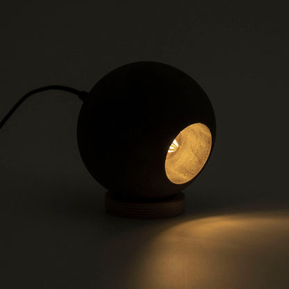 Raw Concrete Globe Table Lamp, Modern Table Lamps