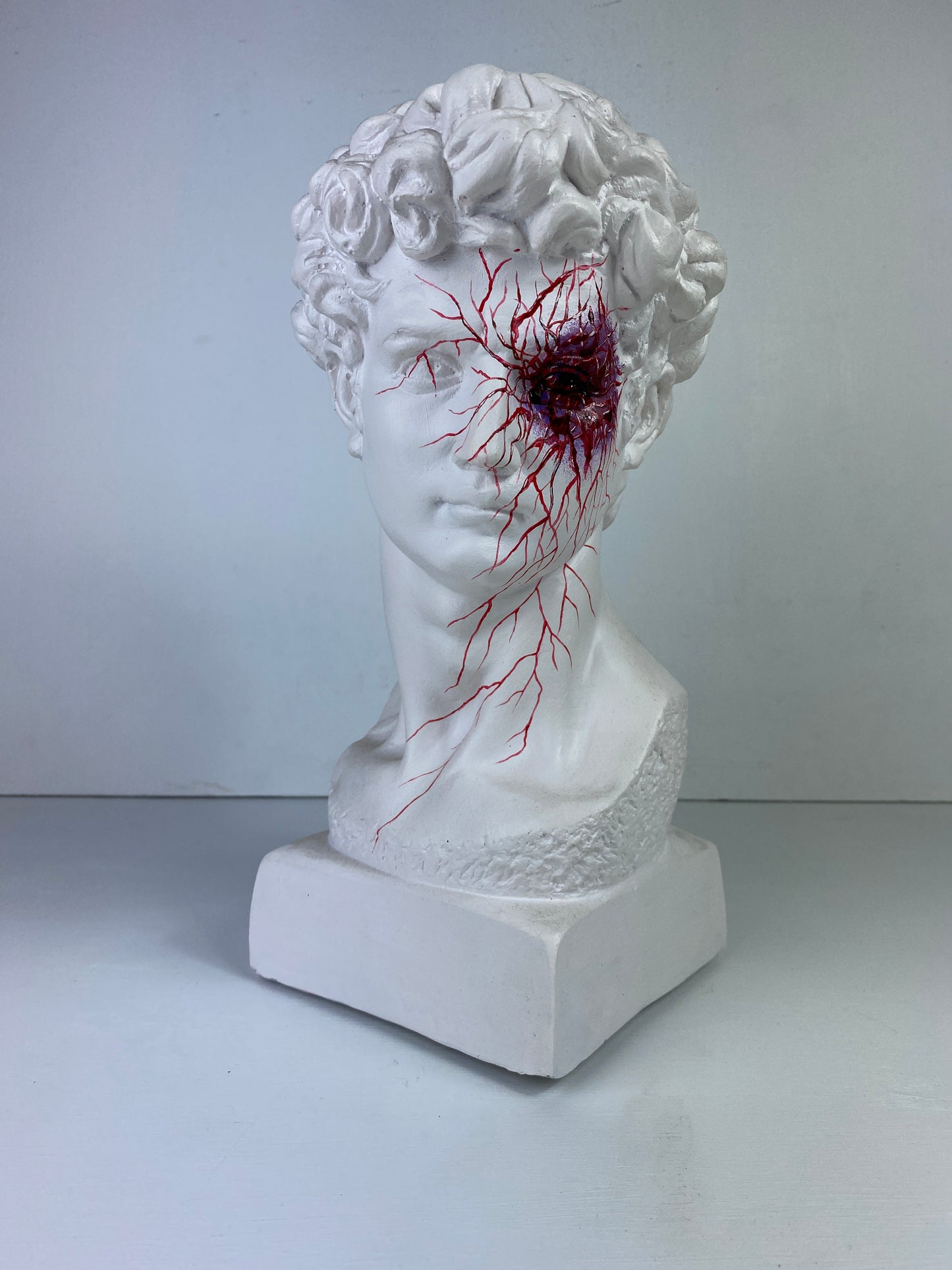 David 'Red Eye' Pop Art Sculpture, Modern Home Decor