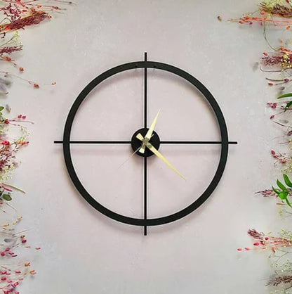 Gold Minimal Metal Wall Clock, Modern Metal Wall Decor